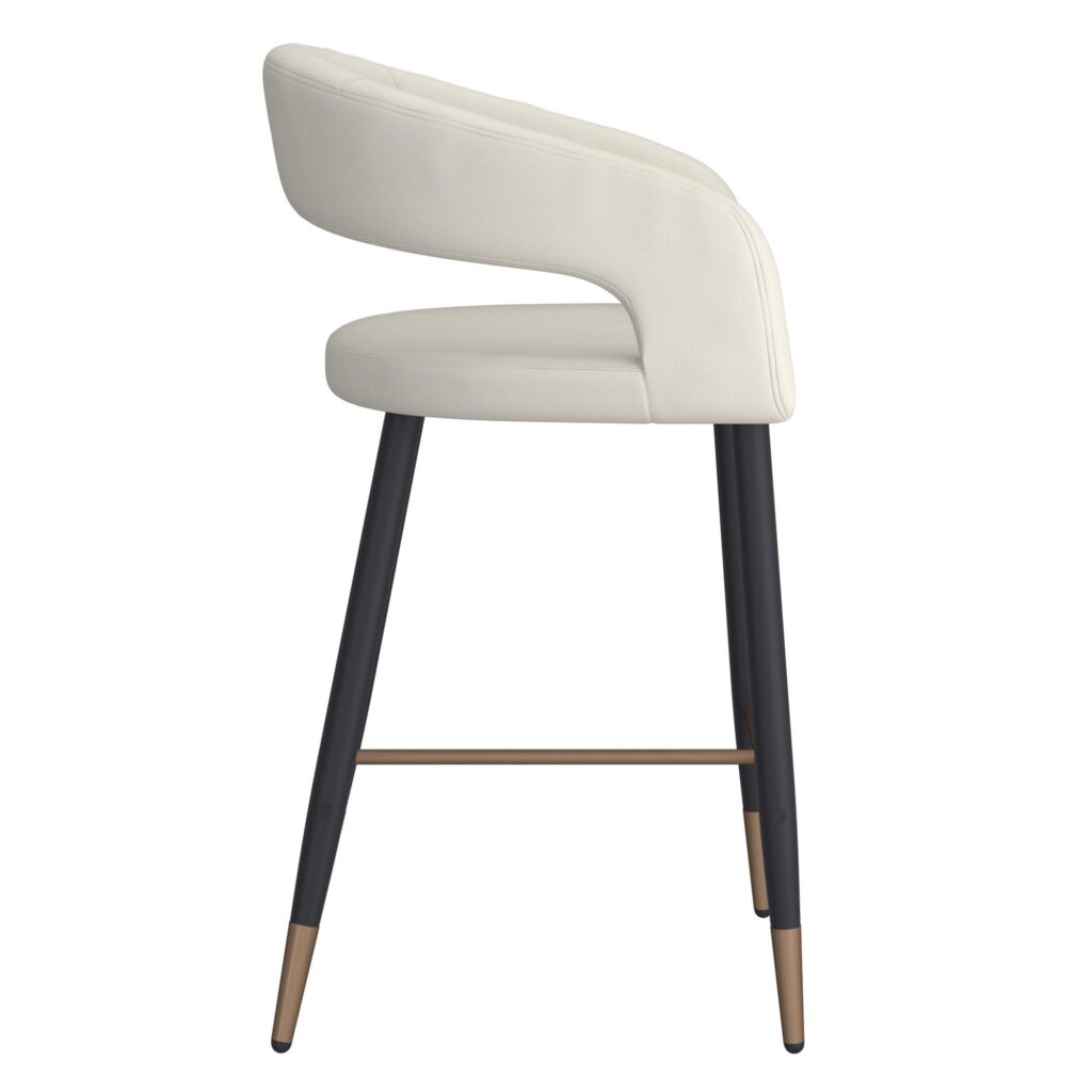 Crimson 26" Counter Stool, set of 2, in Beige and Black - Image 4