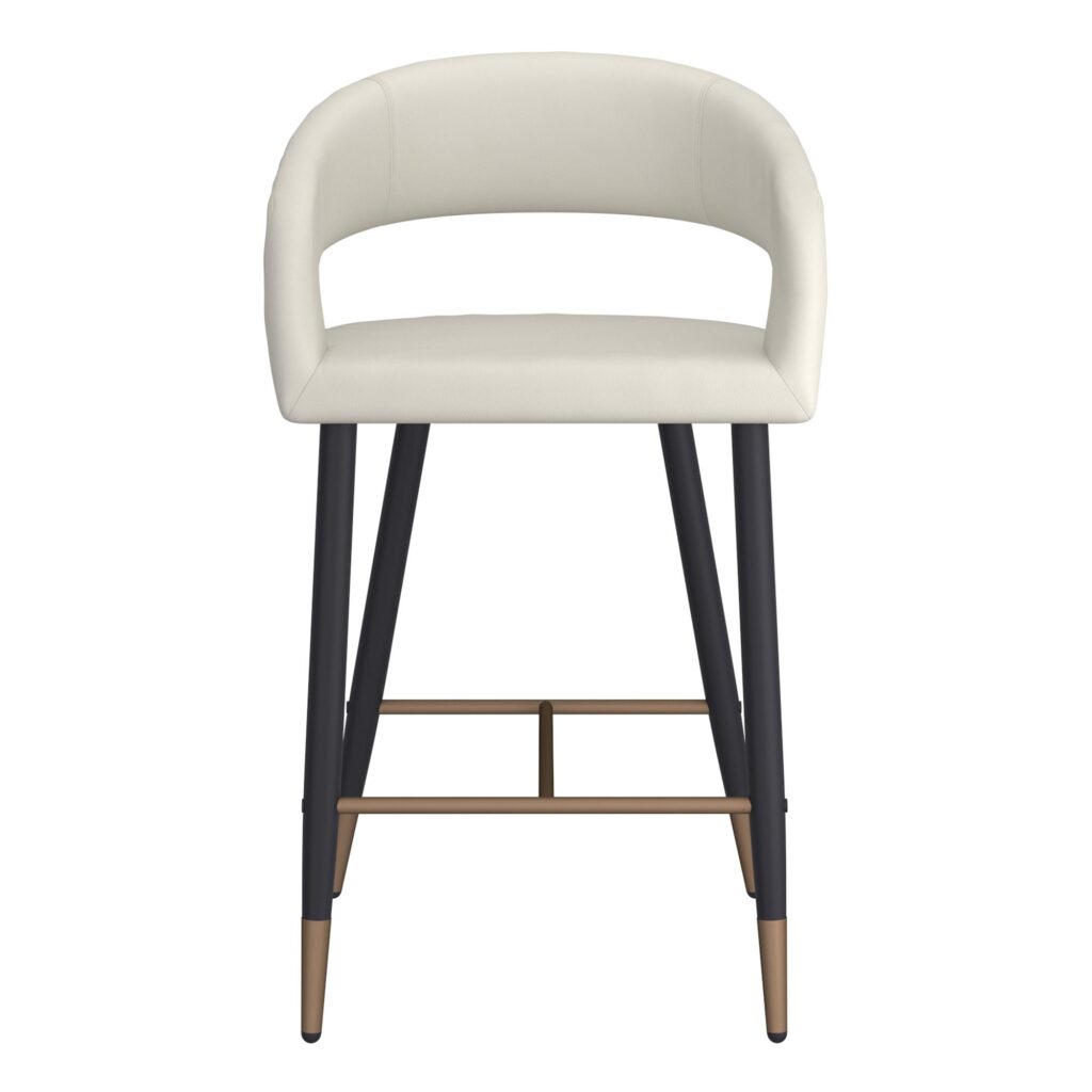 Crimson 26" Counter Stool, set of 2, in Beige and Black - Image 5
