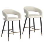 Crimson 26" Counter Stool, set of 2, in Beige and Black 203-096BEG 203 096BEG 6