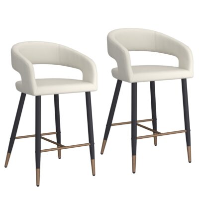 Crimson 26" Counter Stool, set of 2, in Beige and Black 14 Crimson 26" Counter Stool, set of 2, in Beige and Black 203-096BEG 203 096BEG 6