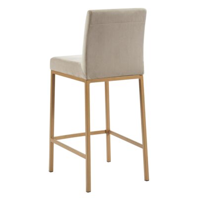 Diego 26" Counter Stool, set of 2, in Beige and Aged Gold 203-101BEG_GL 203 101BEG GL 2