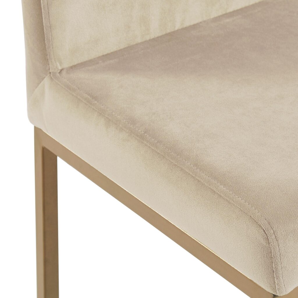 Diego 26" Counter Stool, set of 2, in Beige and Aged Gold - Image 4