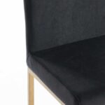 Diego 26" Counter Stool, Set of 2 in Black and Aged Gold Leg 203-101BLK/GL 203 101BLK GL 3
