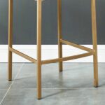 Diego 26" Counter Stool, Set of 2 in Black and Aged Gold Leg 203-101BLK/GL 203 101BLK GL 4
