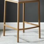 Diego 26" Counter Stool, Set of 2 in Grey and Aged Gold Leg 203-101GY/GLD 203 101GY GLD 4