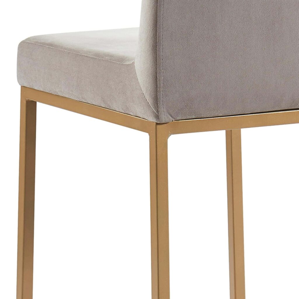 Diego 26" Counter Stool, Set of 2 in Grey and Aged Gold Leg - Image 6