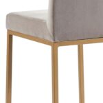 Diego 26" Counter Stool, Set of 2 in Grey and Aged Gold Leg 203-101GY/GLD 203 101GY GLD 5
