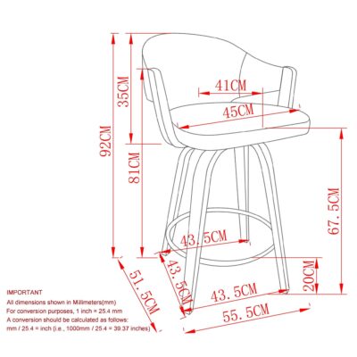 Freya 26" Counter Stool with Swivel, Set of 2 in Toffee and Walnut 203-146TOF_WAL 203 146TOF WAL LD