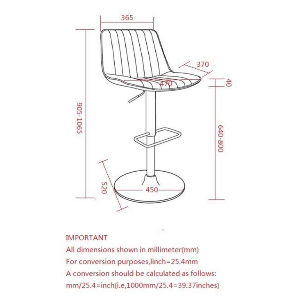 Kosi Adjustable Air-Lift Stool, Set of 2 in Black - Image 8