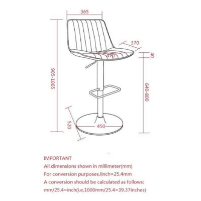 Kosi Adjustable Air-Lift Stool, Set of 2 in Black 203-190BLK 203 190BLK LD