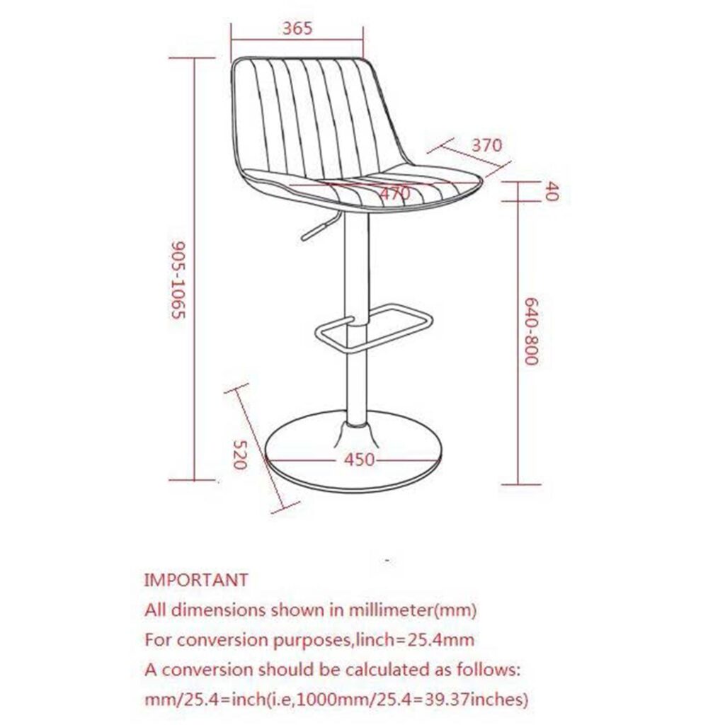 Kosi Adjustable Air-Lift Stool, set of 2, in Brown and Black - Image 8