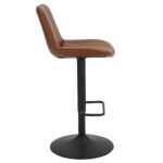 Kosi Adjustable Air-Lift Stool, Set of 2 in Saddle and Black 203-190SD 203 190SD 3