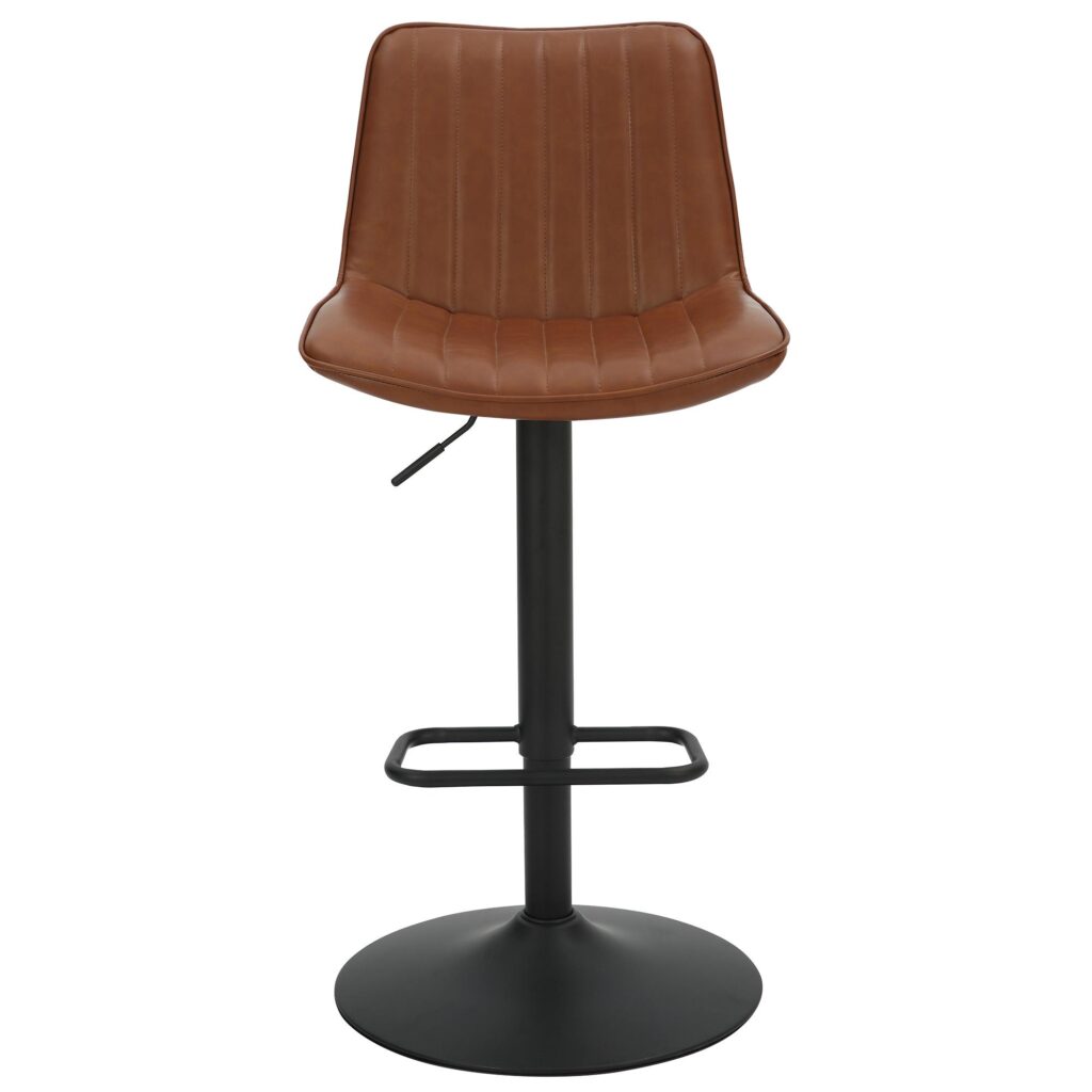 Kosi Adjustable Air-Lift Stool, Set of 2 in Saddle and Black - Image 5