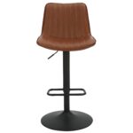 Kosi Adjustable Air-Lift Stool, Set of 2 in Saddle and Black 203-190SD 203 190SD 4