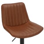 Kosi Adjustable Air-Lift Stool, Set of 2 in Saddle and Black 203-190SD 203 190SD 5