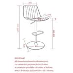 Kosi Adjustable Air-Lift Stool, Set of 2 in Saddle and Black 203-190SD 203 190SD LD