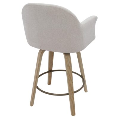 Torra 26" Counter Stool with Swivel, Set of 2 in Oat and Washed Oak 10 Torra 26" Counter Stool with Swivel, Set of 2 in Oat and Washed Oak 203-217OAT 203 217OAT 2