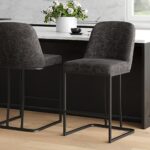 Dario 26" Counter Stool, Set of 2 in Charcoal 203-271CH 203 271CH 1