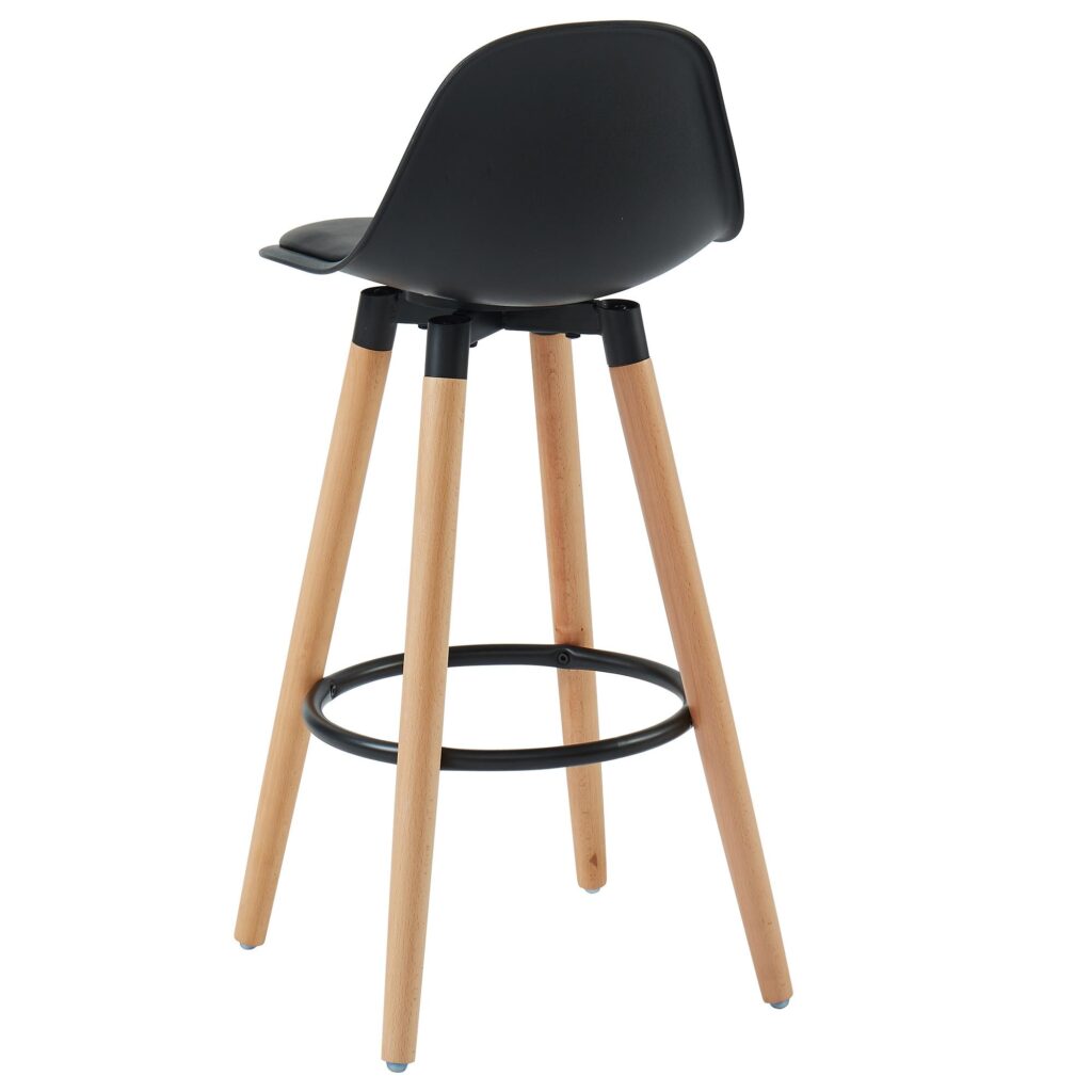 Diablo 26" Counter Stool, Set of 2 in Black and Natural - Image 3