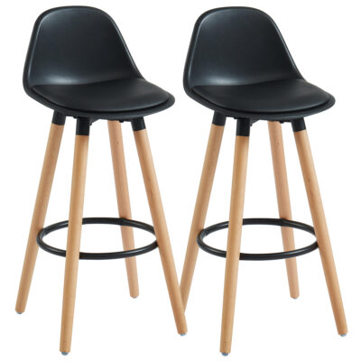 Diablo 26" Counter Stool, Set of 2 in Black and Natural 203-352BK 203 352BK 4