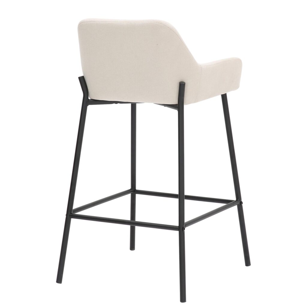 Baily 26" Counter Stool, Set of 2, in Beige and Black - Image 3