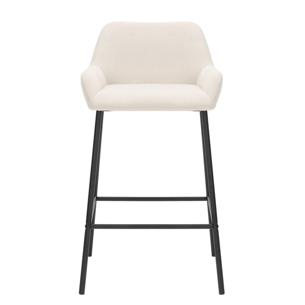 Baily 26" Counter Stool, Set of 2, in Beige and Black - Image 5
