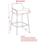 Baily 26" Counter Stool, Set of 2, in Beige and Black 203-541BEG 203 541BEG LD