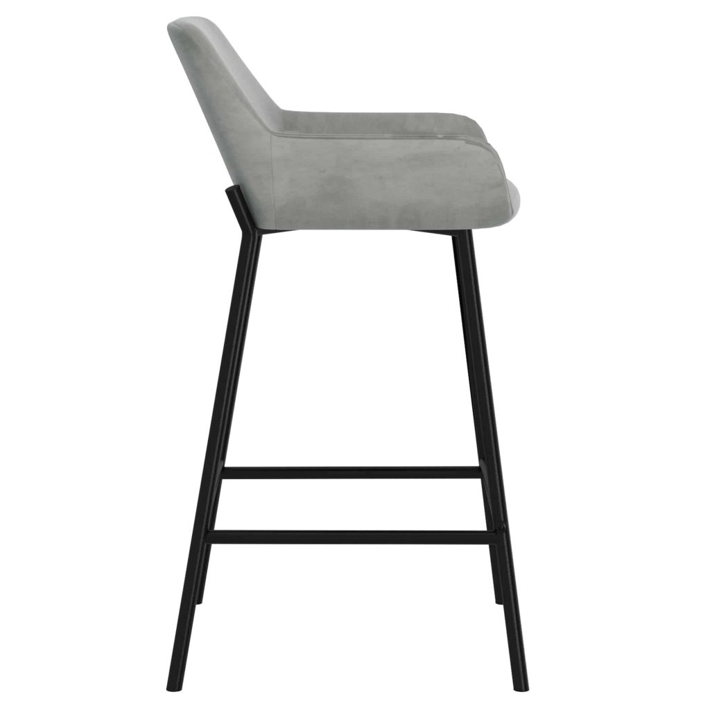 Baily 26" Counter Stool, Set of 2 in Grey and Black - Image 4