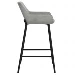 Baily 26" Counter Stool, Set of 2 in Grey and Black 203-541GRY 203 541GRY 3