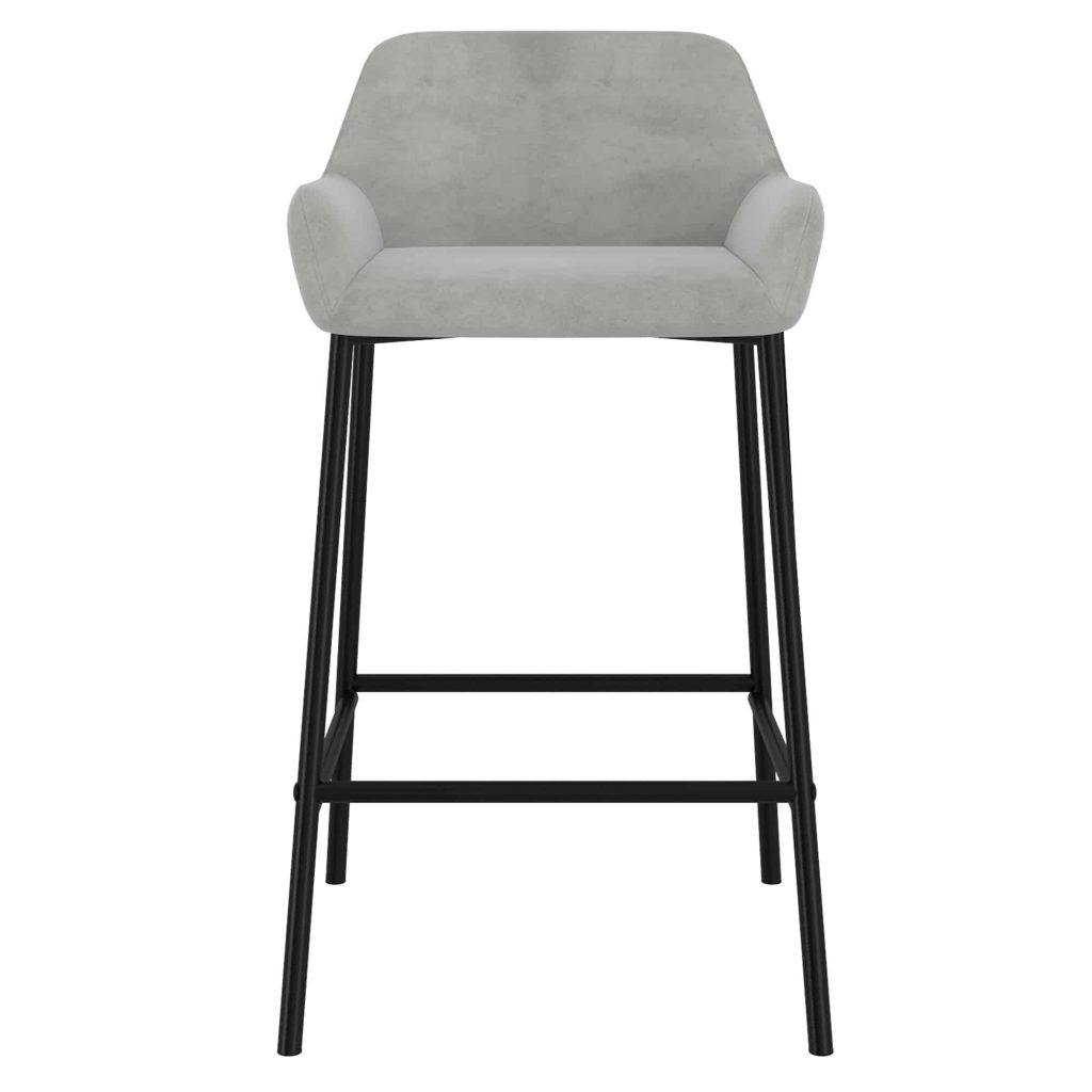 Baily 26" Counter Stool, Set of 2 in Grey and Black - Image 5