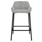 Baily 26" Counter Stool, Set of 2 in Grey and Black 203-541GRY 203 541GRY 4