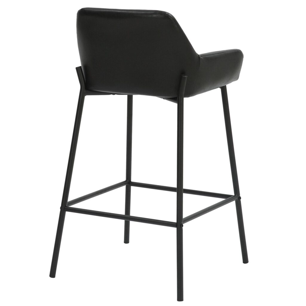 Baily 26" Counter Stool, PU, Set of 2 in Black - Image 3