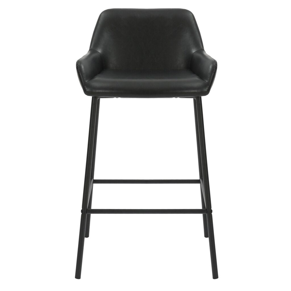 Baily 26" Counter Stool, PU, Set of 2 in Black - Image 5