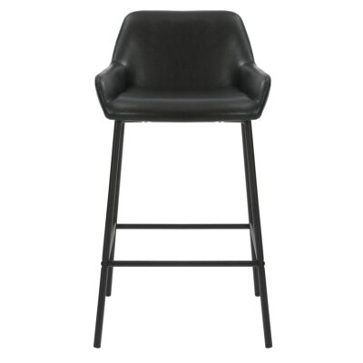Baily 26" Counter Stool, PU, Set of 2 in Black 203-541PUBK 203 541PUBK 4