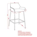 Baily 26" Counter Stool, PU, Set of 2 in Black 203-541PUBK 203 541PUBK LD
