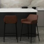 Baily 26" Counter Stool, set of 2, in Brown and Black 203-541PUBN 203 541PUBN 1