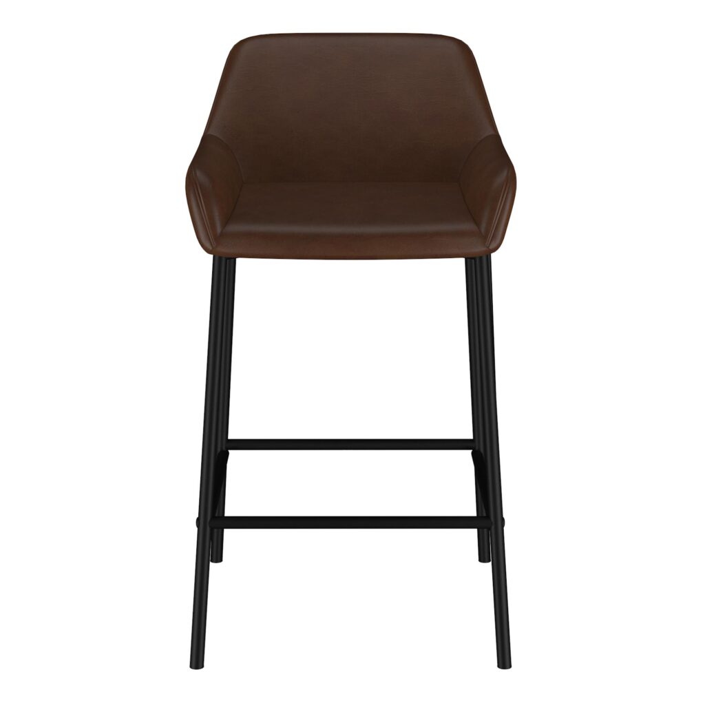 Baily 26" Counter Stool, set of 2, in Brown and Black - Image 5