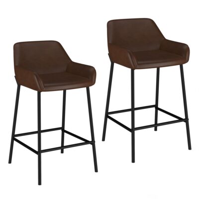 Baily 26" Counter Stool, set of 2, in Brown and Black 203-541PUBN 203 541PUBN 6