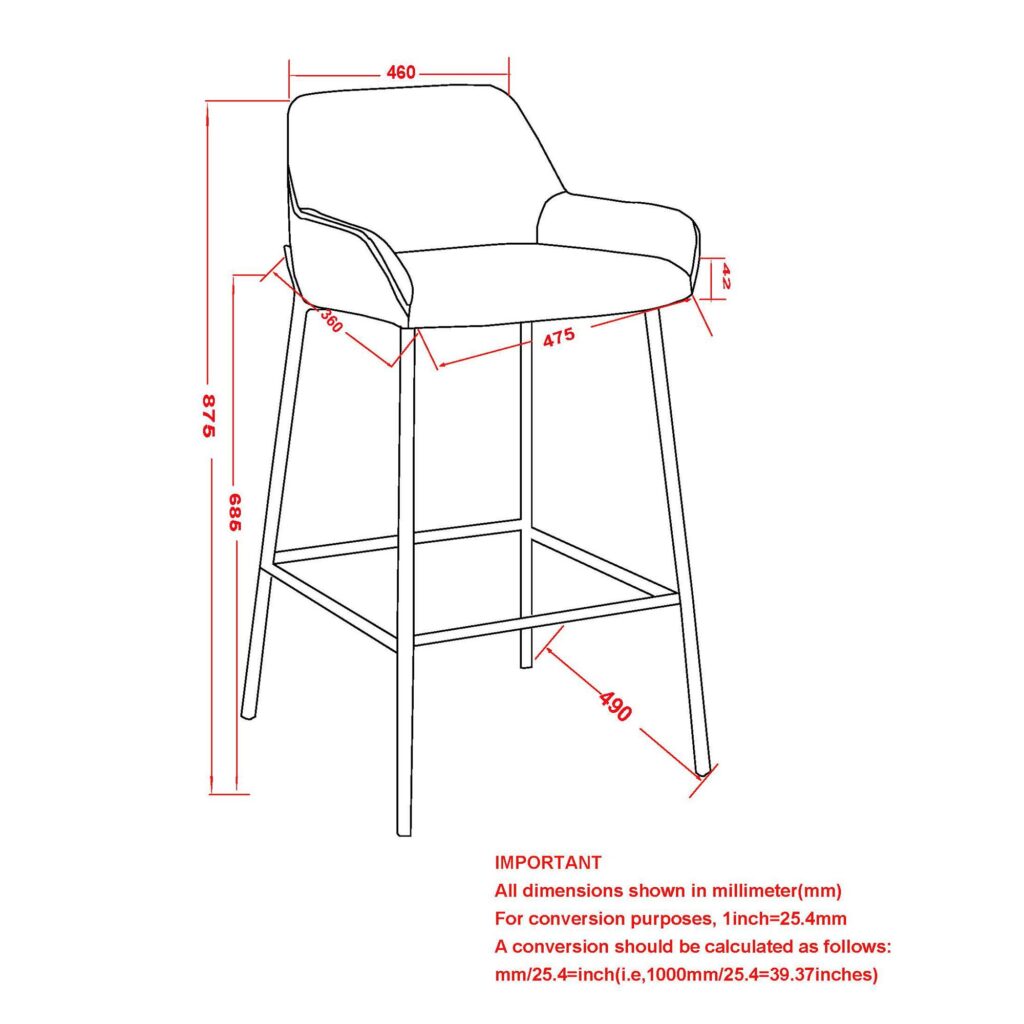 Baily 26" Counter Stool, set of 2, in Brown and Black - Image 8