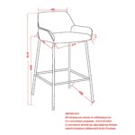 Baily 26" Counter Stool, set of 2, in Brown and Black 203-541PUBN 203 541PUBN LD