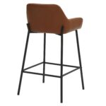 Baily 26" Counter Stool, PU, Set of 2 in Saddle and Black 203-541PUSD 203 541PUSD 2