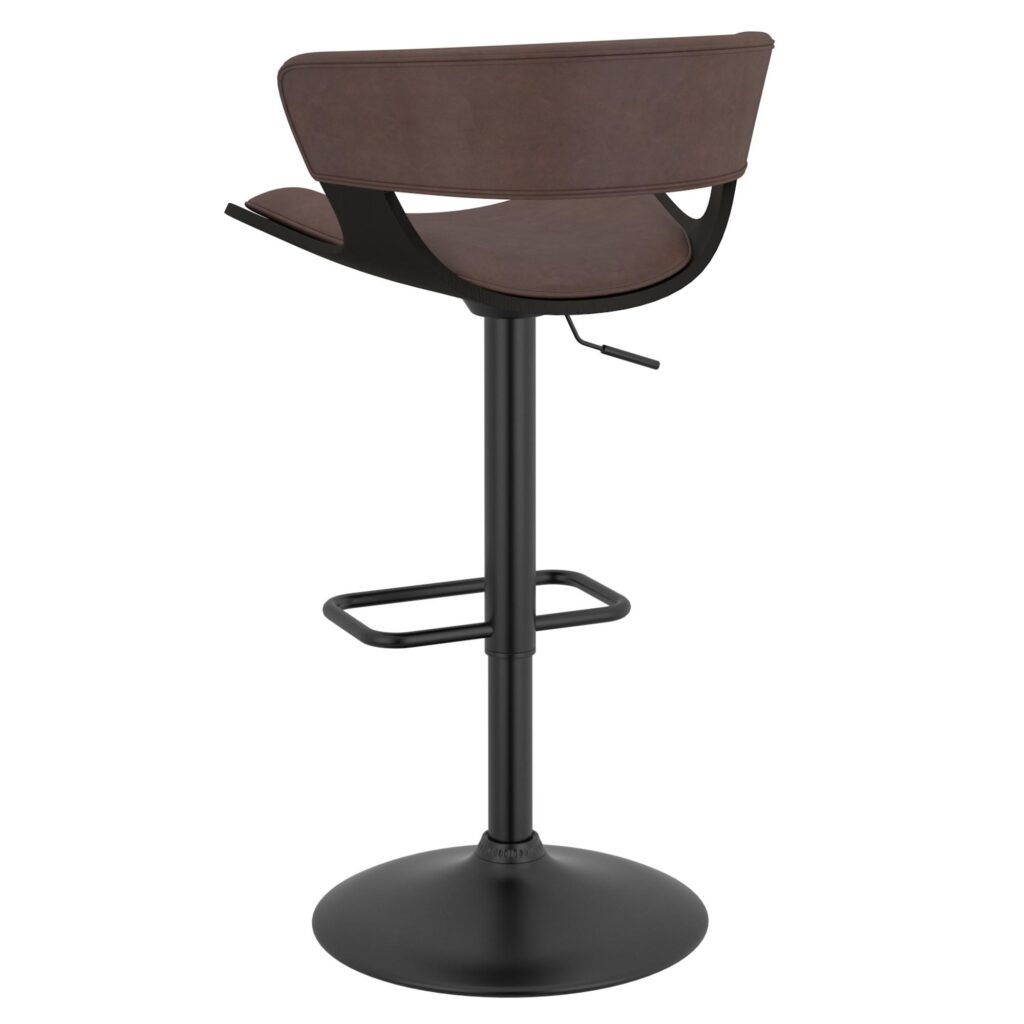 Rover Adjustable Air Lift Stool in Brown and Black - Image 3
