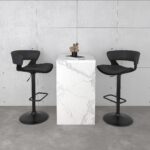 Rover Adjustable Air Lift Stool in Charcoal and Black 203-554CH 203 554CH 1