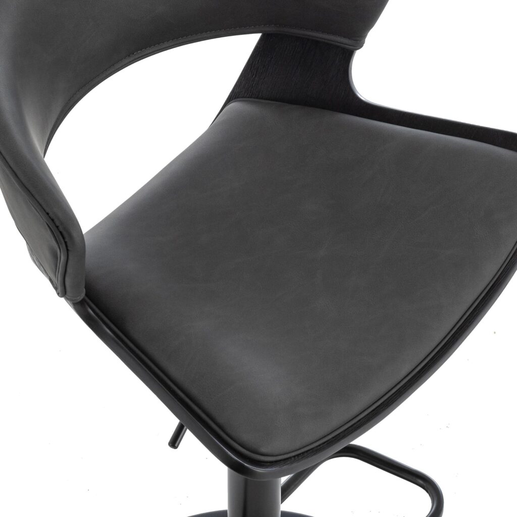 Rover Adjustable Air Lift Stool in Charcoal and Black - Image 7