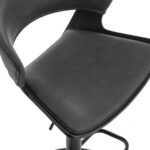 Rover Adjustable Air Lift Stool in Charcoal and Black 203-554CH 203 554CH 6