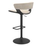 Rover Adjustable Air Lift Stool in Ivory and Black 203-554IV 203 554IV 2