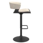 Rover Adjustable Air Lift Stool in Ivory and Black 203-554IV 203 554IV 3