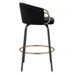 Lavo 26" Counter Stool, Set of 2 in Black and Gold 203-560BLK 203 560BLK 4