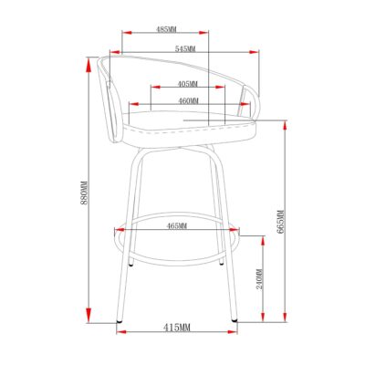 Lavo 26" Counter Stool, Set of 2 in Black and Gold 203-560BLK 203 560BLK LD
