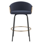 Lavo 26" Counter Stool, Set of 2 in Blue and Black and Gold 203-560BLU 203 560BLU 3